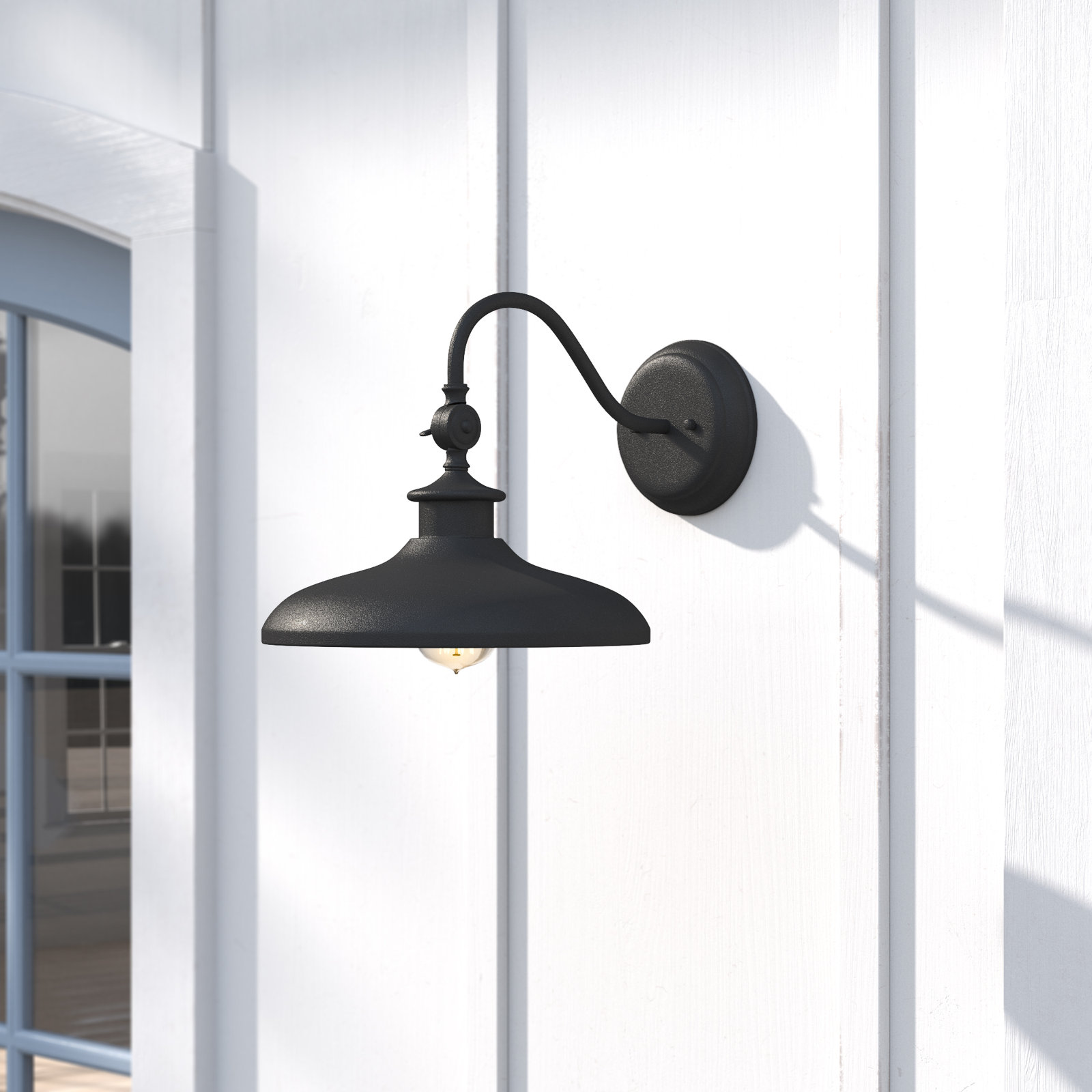 Single Light Bell Outdoor Steel Wall Light