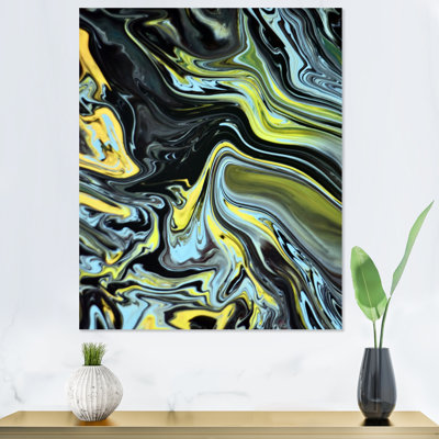 «Colorful Mixed Abstract Fluid II», art mural moderne sur toile
