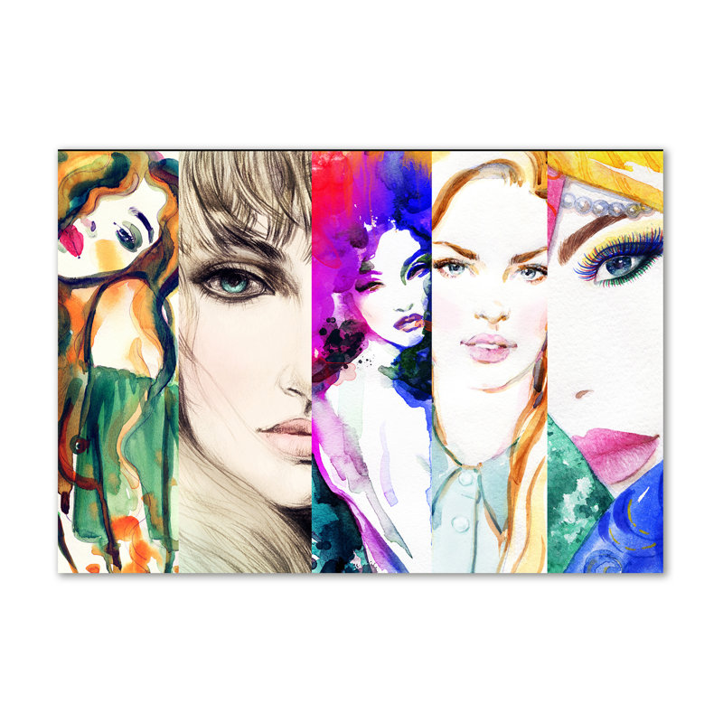 Female Portraits - Wrapped Canvas Print