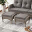 Repose-pieds d'extérieur en osier avec coussin Gaetanino-288057630-314006375