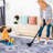 Washable Blue Runner Rug 2'6''X10', Low-Pile Non-Slip For Bedroom Living Room Kitchen, Stain Area Rug, & Pet 2'6''X10' Kitchen Dining, Loving