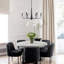 Lustre de 26 po à 6 lumières de style bougie classique / traditionnel noir mat-1285766875