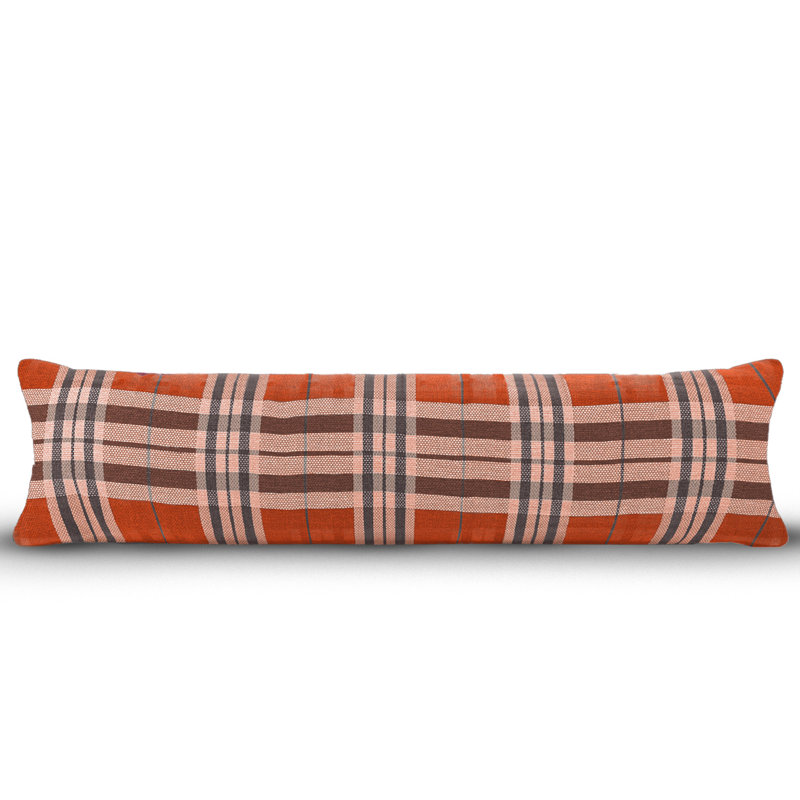 Classic Check Draught Excluder, Orange