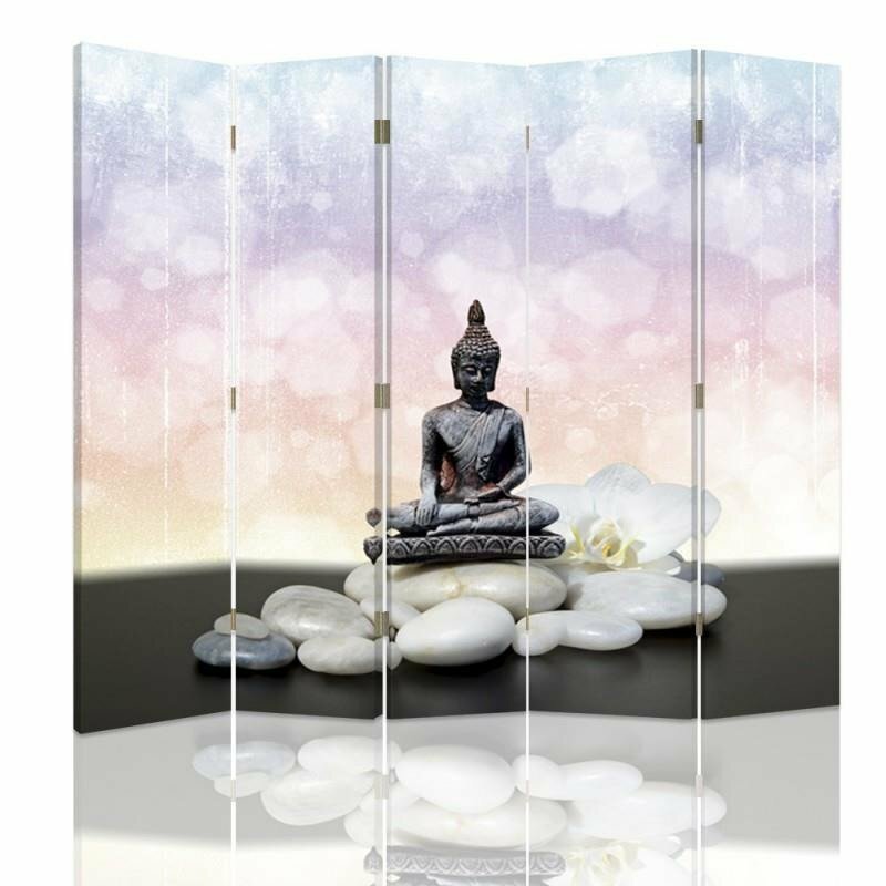 Paravent Buddha mit 5 Paneelen