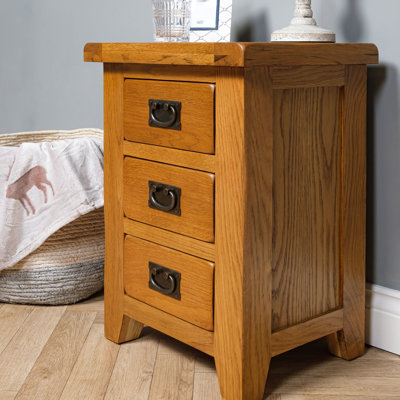 Coalton 47cm W Solid Wood Bedside Table