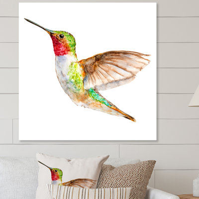 " Hummingbird Flying Sketch " Painting Print