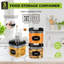 Plastic 3 Piece Storage Jar Set