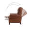 Fauteuil inclinable manuel en cuir véritable l 32,68 po Polestra-75689598