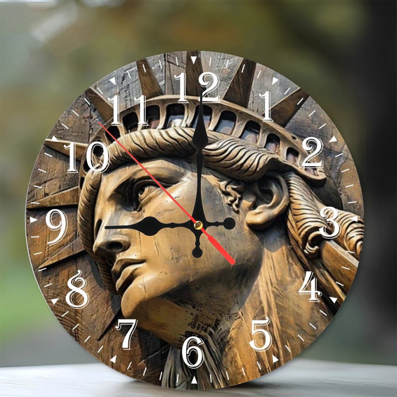 Horloge murale en bois 10 po, mouvement silencieux, à piles (piles AA non incluses), décor artistique, parfait pour les décorations