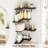 Floating Corner Shelves Wall Mounted, Rustic Wood Hanging Shelves For Storage And Display, Space-Saving Shelf Set For Bathroom Kitchen Bedroom Living Room-496163134