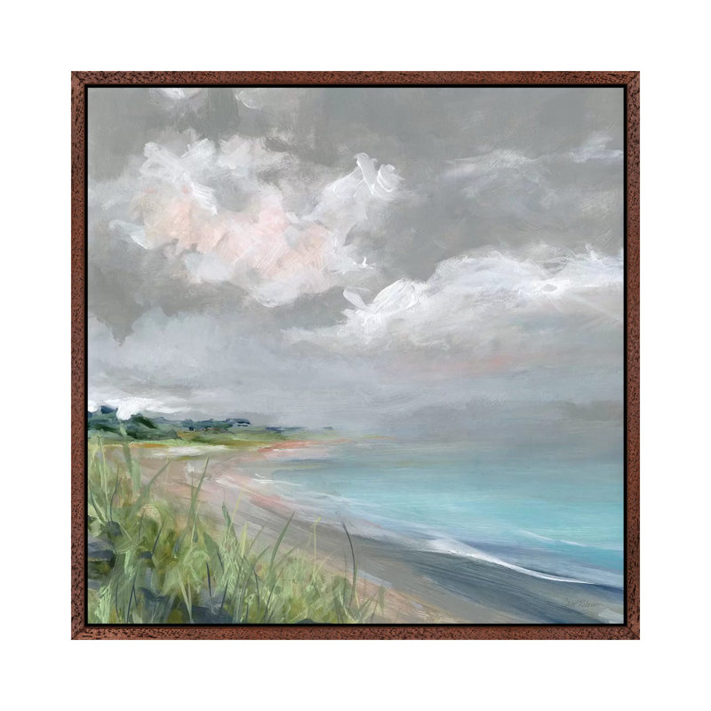Gentle Sunrise by Carol Robinson - Painting on Canvas, Classic Brown Wood Framed Canvas, 45.72 cm H x 45.72 cm W