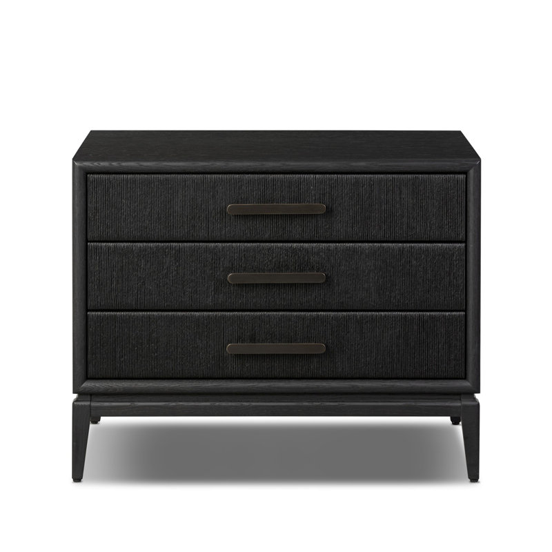 Rosenell Closed Nightstand, Black