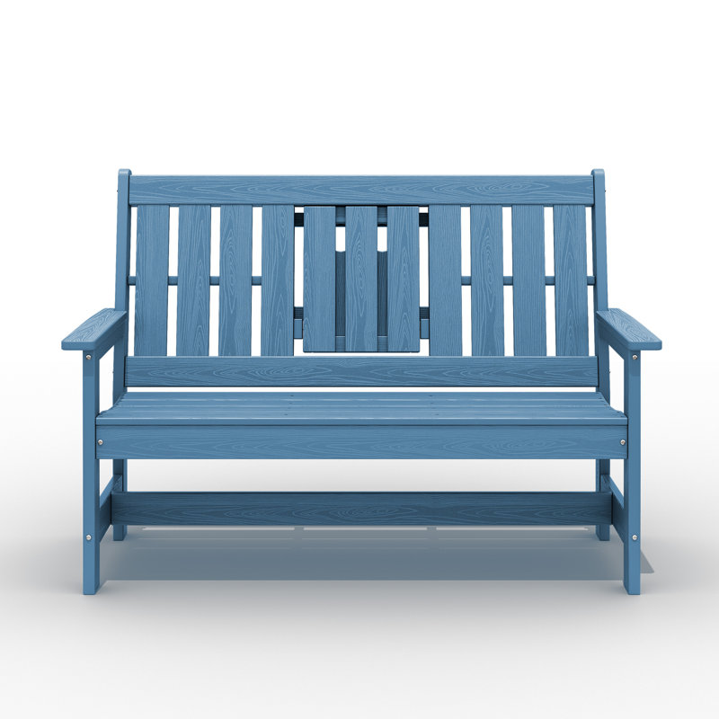 Outdoor Bench - Durable Garden Bench for Patio and Lawn, Navy
