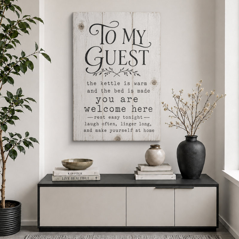 «Rustic To My Invite Welcome», impression sur toile encadrée, impression sur toile, 18" H x 12" W x 1.5" D, Wrapped Canvas