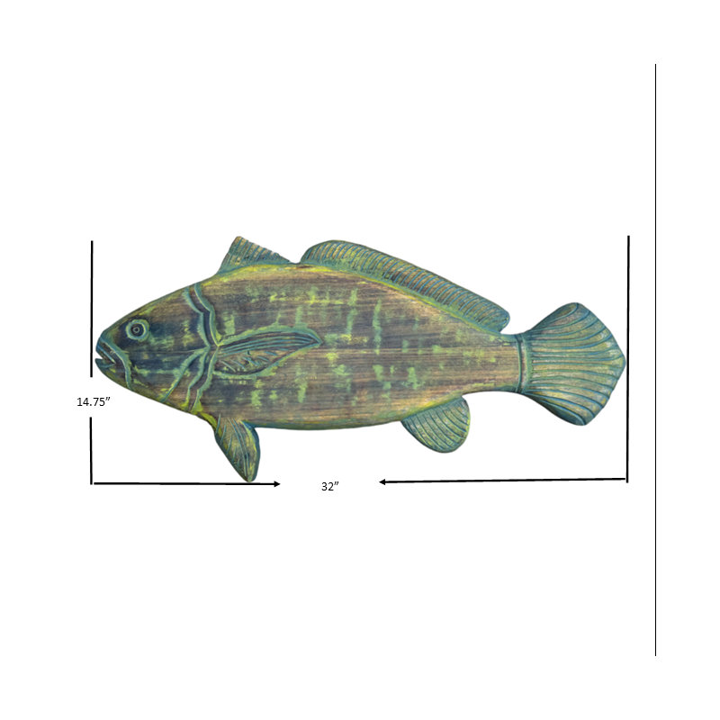 Poisson truite moucheté - jaune patiné