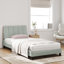Structure de lit vidaXL sans matelas Hanko gris clair 100x203 cm velours-139011354-139011349