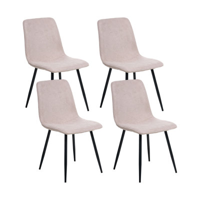 Set of 4 Dining Chairs TUSCOLA Fabric