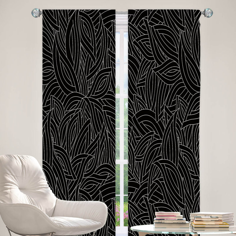 Ensemble de rideaux en polyester 2 pièces, L 20 po x L 52 po