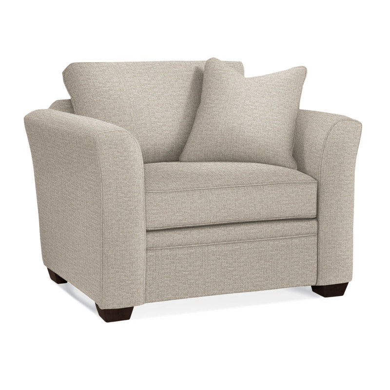 Bridgeport Armchair, Java, Beige Performance Fabric; 0851-73