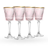 Cristine Gold Rim White Wine Glass, Set Of 4