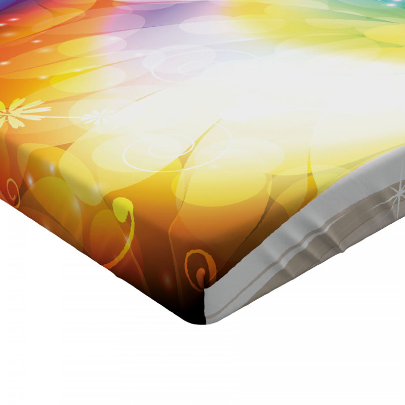 Microfiber Abstract Fitted Sheet, Full Fitted Sheet
