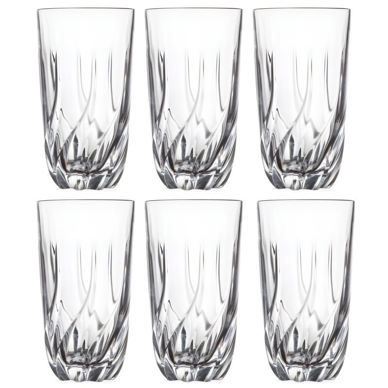 Majestic Clear Crystal Highball Glass Set, 15.75oz, Set of 6