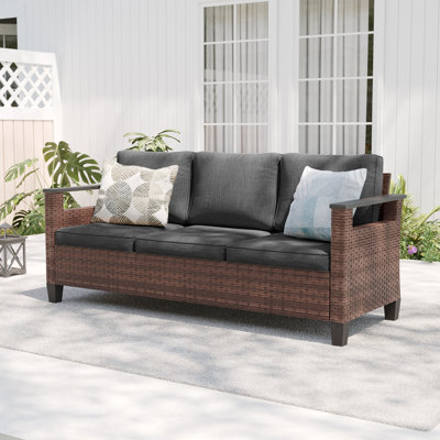 3-Person Patio Sofa with Removable Cushion Covers