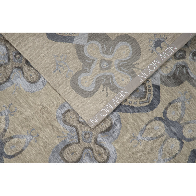 Contemporary Geometric Area Rug in Gray, Rectangle 9' x 12'