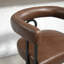 Tabourets de bar confortables de couleur brun foncé, structure en métal pour la durabilité Tabourets élégants rembourrés-1324974635