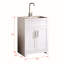Armoire de salle de bain 24 po sans peinture blanche avec combiné en acier inoxydable (mise à jour)
