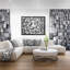 Art mural en métal noir et gris -35121863-26663119