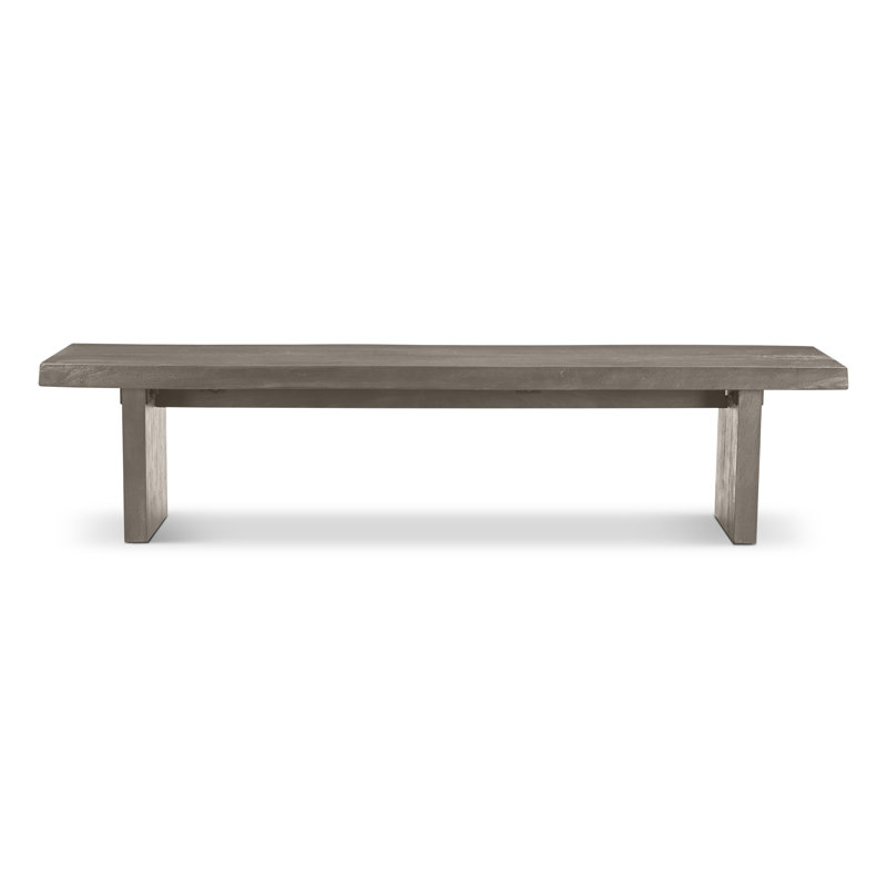Colin Kentley Bench, 18" H x 78" W x 15" D, Sandblasted Gray