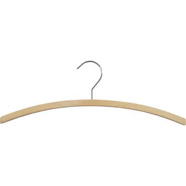 OSTO Natural Wooden Kids Clothes Hangers with Clips 10-Pack OWC