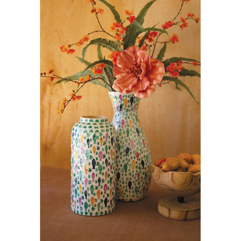 Vase en bambou filé avec coquille de Capiz DÉTAIL # 10