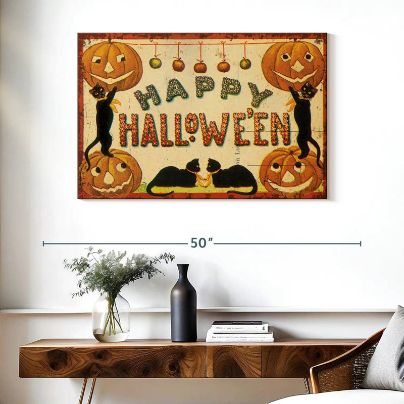 Lelend Halloween Nostalgia Happy Halloween, 26" H x 39" W