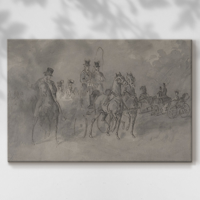 Croquis rétro - XXII - Cavas enveloppés de galerie, H 12 po x l 18 po