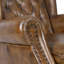 Genuine Leather Upholstered Armchair in Brown
