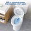 Toilette ronde en deux pièces, poignée de chasse latérale, siège à fermeture en douceur PP à fermeture en douceur, système de chasse efficace, installation facile, toilette de salle de bain moderne compacte, peu encombrante, conception durable, nettoyage facile