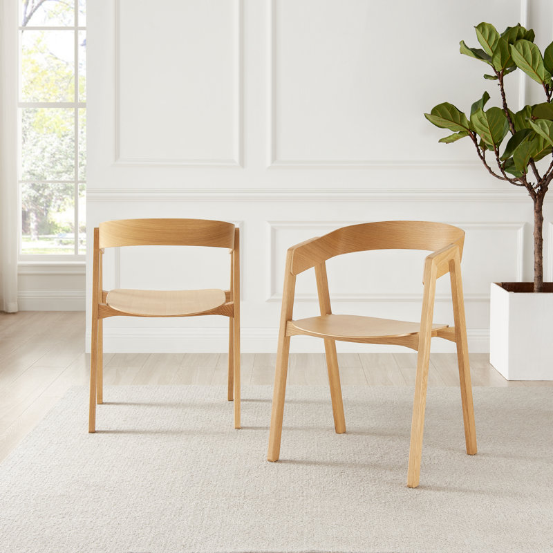 Aminata Veneer & Metal Round Dining Table With Arvey Oak Veneer Chairs - Modern Statement Design, 4, Black