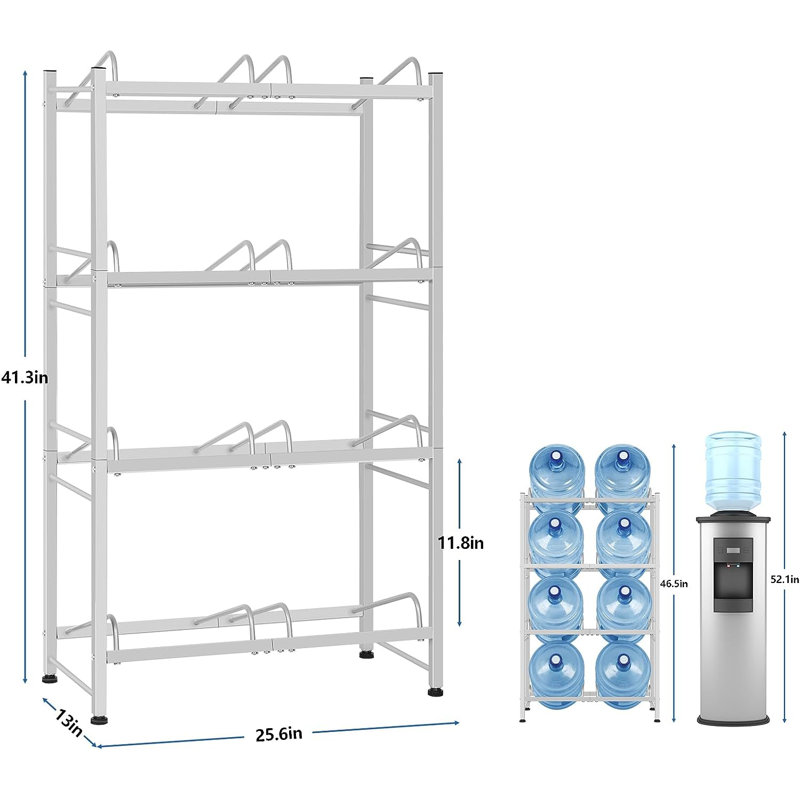 Cage à bouteilles en métal Rebrilliant Annabella, Argent
