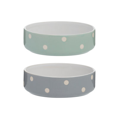 Polka Dot Dog Bowls