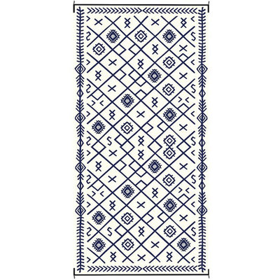 Tapis d'extérieur facile à entretenir et prêt pour l'extérieur, tapis de patio, tapis d'extérieur réversible, paille en plastique imperméable avec sac de transport