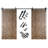 Homacer Dark Walnut Unassembled & Finished Slanted Stripe Design Two Barn Door with Non-Bypass Installation Hardware Kit, interior use only-114499685