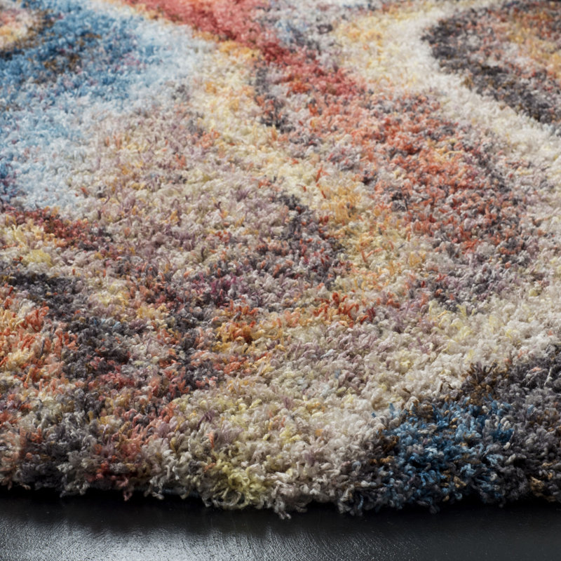 Delma Performance Abstract Rug, Square 4'