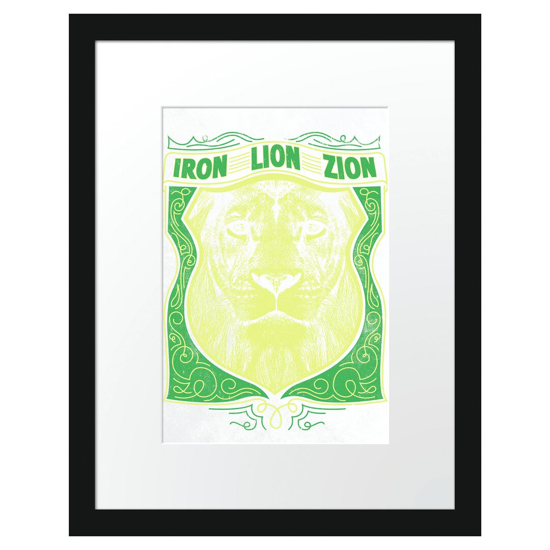 Gerahmtes Poster Iron Lion Zion Light