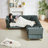 81.5-Inch Chenille Corner Sofa