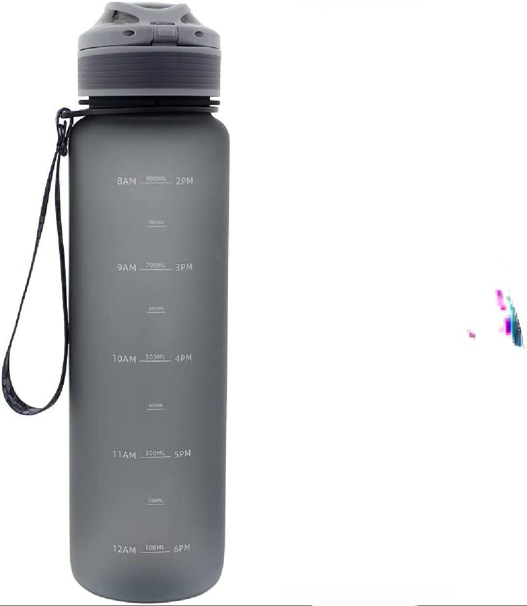 16oz Drinking Water Bottle with Time Marker to Ensure You Drink Enough Water Throughout The Day for Fitness and Outdoor Travel, Size: 22, Clear