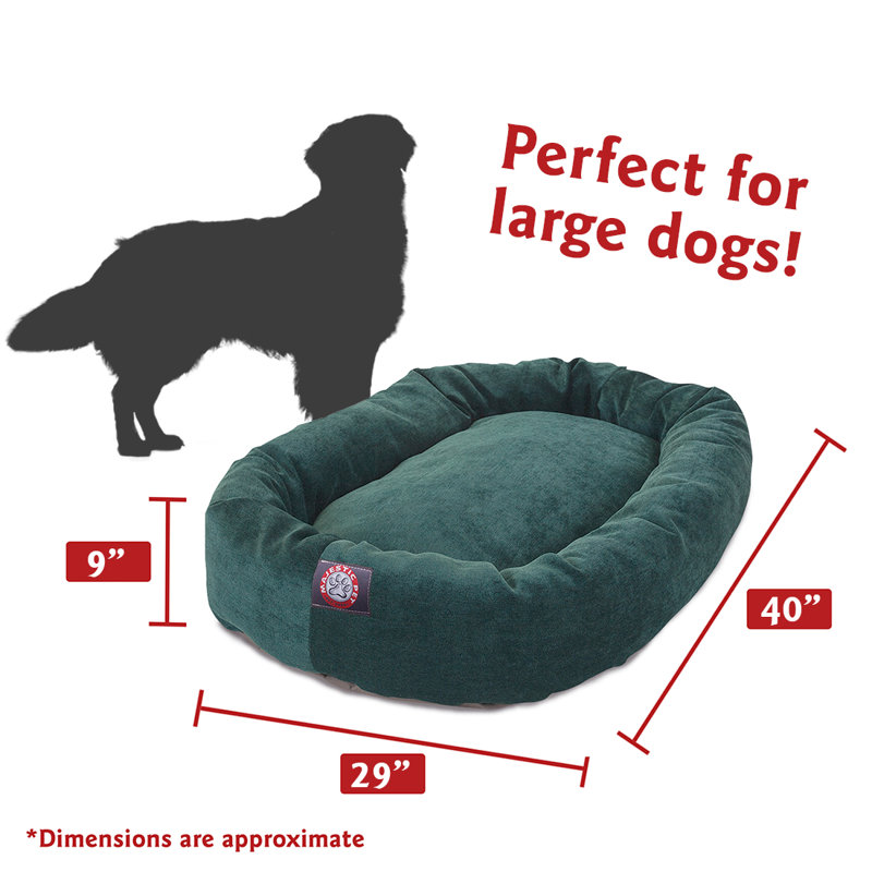 Lit ovale pour animal de compagnie, Grand ( l 29 po x P 40 po x H 9 po), Marin
