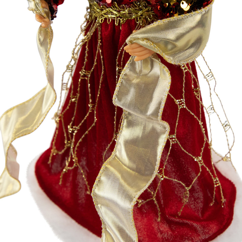12 " Abstract Fabric Angel Tree Topper