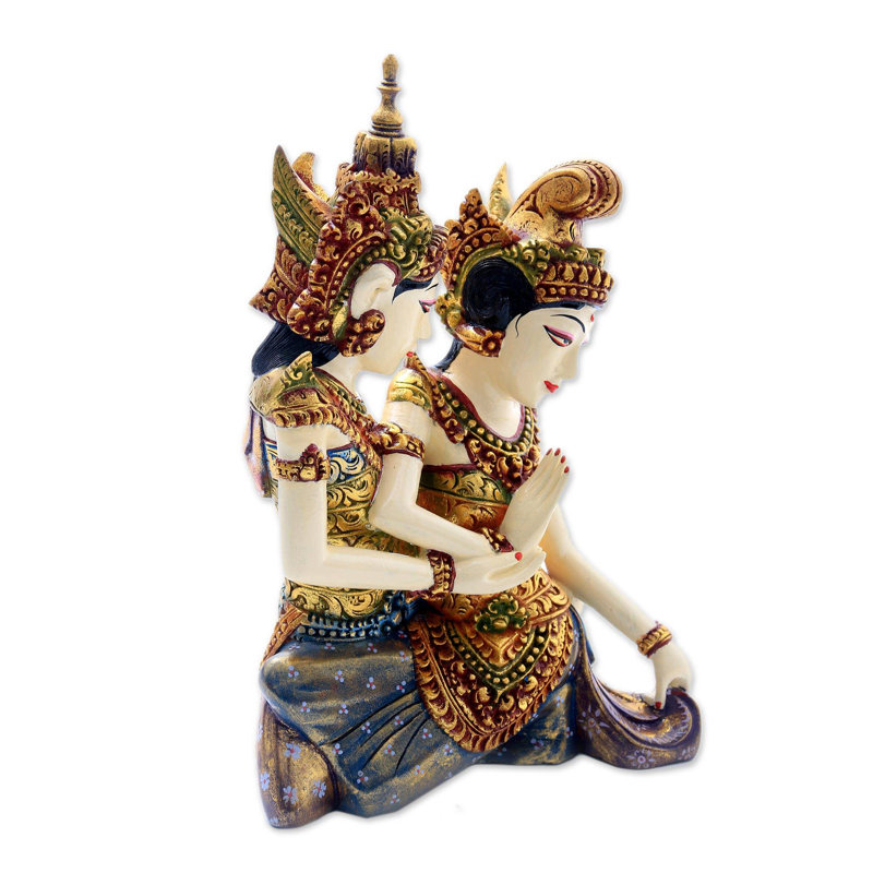 Novica Rama Sita Dance Wood Sculpture